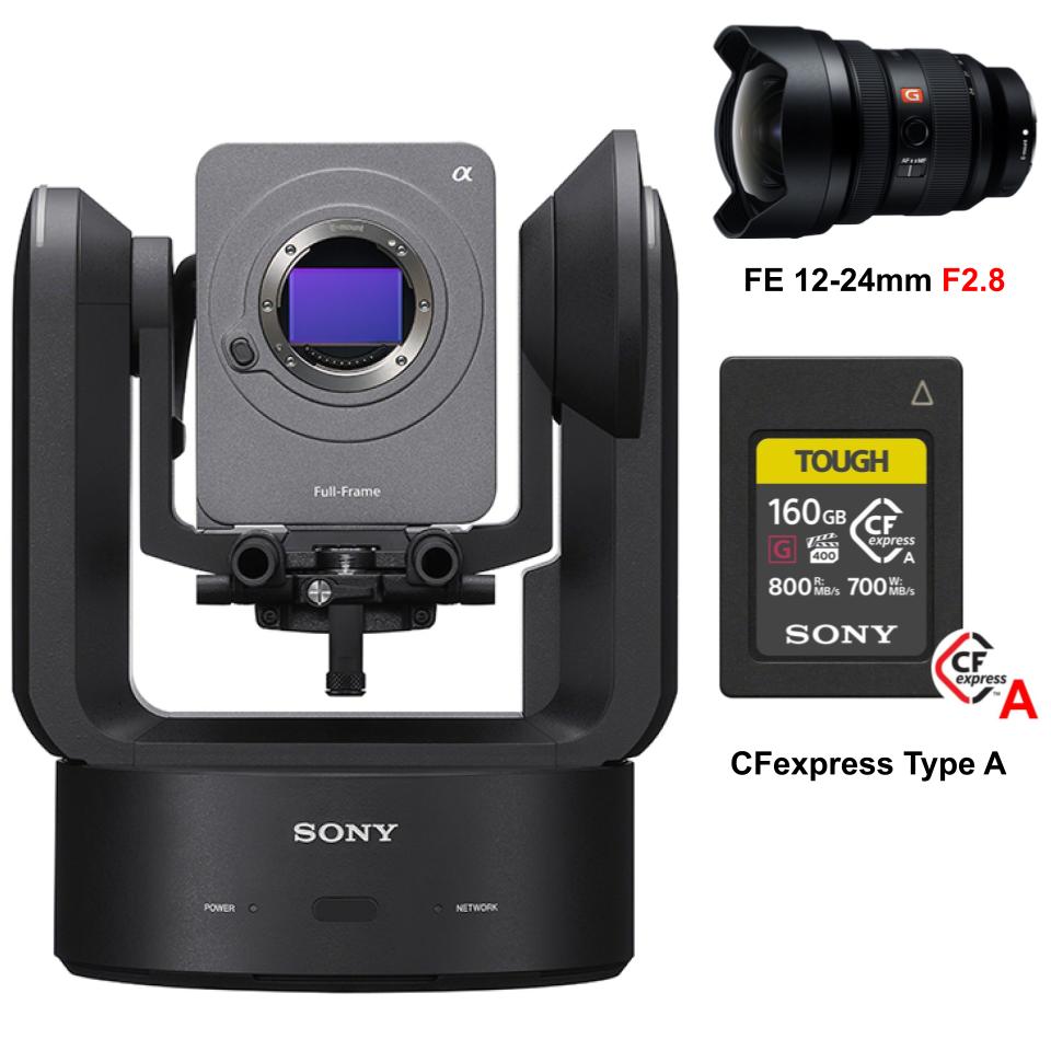 SONY 4K PTZ レンズ交換式リモートカメラ  FR7 / SONY FE 12-24mm F2.8 GM Eマウント / CFexpress Type Aメモリーカード セット