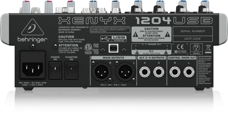 BEHRINGER XENYX 1204USB アナログミキサー | パンダスタジオ