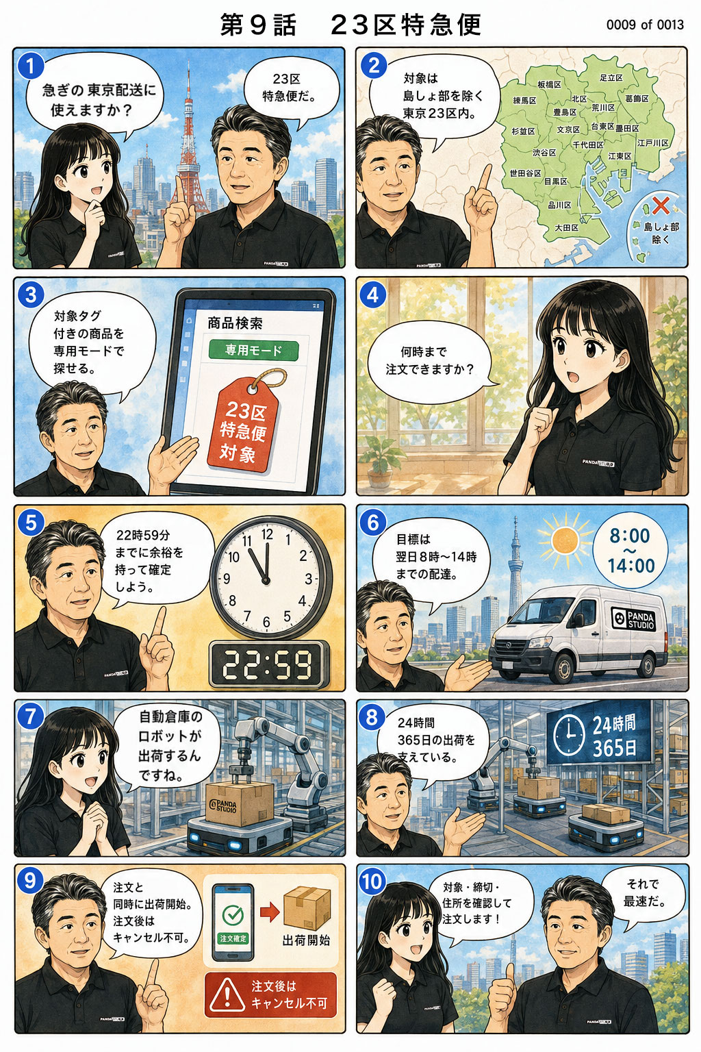 第9話 23区特急便についてを説明するマンガ