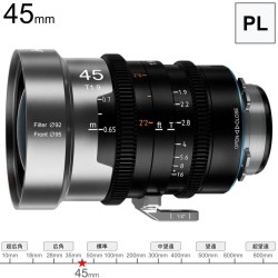 SIRUI IronStar シリーズ 45mm T1.9 1.5xアナモルフィック フルフレームシネレンズ PLマウント （交換可能なEFマウント付属） ブルー