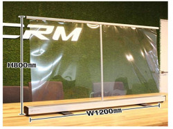 コロナ対策 2WAY飛沫防止ロールアップスクリーン W1200×H2000mmGo Toイベント