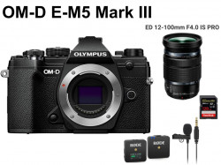 OLYMPUS OM-D E-M5 Mark III ミラーレス一眼カメラ 【M.ZUIKO DIGITAL ED 12-100mm F4.0 IS PRO】【RODE Wireless GO】【SanDisk 128GB】セット