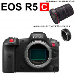EOS R5 C 8k フルサイズミラーレス デジタルシネマカ【EF16-35mm F2.8L USM EFマウント＋コントロールリングマウントアダプター EF-EOS R】