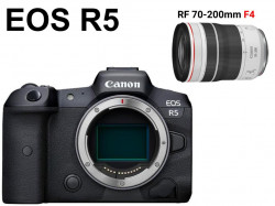Canon EOS R5ミラーレス一眼カメラ+RF 70-200mm F4 L IS USMキヤノンRFマウントセット