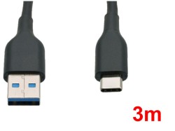USB-A to USB-C ケーブル (3m)