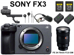 SONY FX3 / SONY FE 24-70mm F2.8 GM / CFexpress TOUGH 80GB / NP-FZ100 / ECM-MS2 + イヤホン有線 3.5mmセット