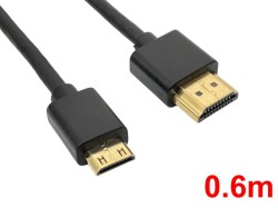 Mini HDMI to HDMIケーブル(0.6m)