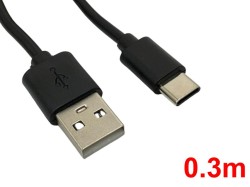 USB-A to USB-C ケーブル(0.3m)
