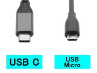 Micro USB - USB Type-Cケーブル