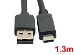 USB Type-Cto USB-Aケーブル(1.3m)