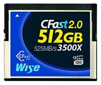Wise CFast 2.0 512GB 525MB/s 3500X,アーサー,ビデオカメラ,業務用ビデオカメラ,業務用