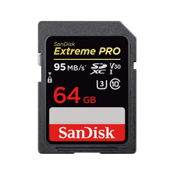 SanDisk  64GB UHS-I Class10  Extreme PRO 95MB/s SDXCカード