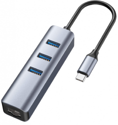 USB-C ギガビット有線LAN 変換アダプター ＋ USBハブ
