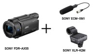 SONY FDR-AX55 （デジタル４K ハンディーカム） ＋ マイクセット（XLR-K2M ECM-XM1 付）