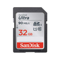 【ハンディーHDビデオカメラ用メモリー 1台に1枚無料レンタル 全額ポイントバック】Sandisk 32GB UHS-I Class10 Ultra 90MB/s SDHCカード