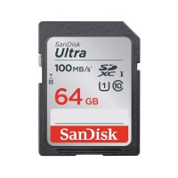 【(キャンペン終了)ハンディー4Kビデオカメラ用メモリー 1台に1枚無料レンタル】Sandisk 64GB UHS-I Class10 Ultra 100MB/s SDXCカード