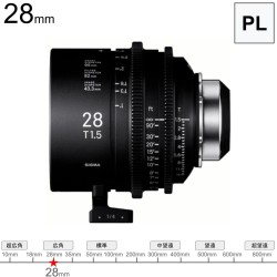 SIGMA FF High Speed Prime Line 28mm T1.5 シネマレンズ PL マウント