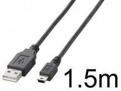 USB A オス to USB mini B オス 1.5m