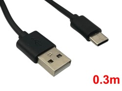 USB-A to USB-C ケーブル0.3m