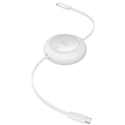 Baseus Free2Draw 巻き取り式 USB-C ケーブル ムーンホワイト PD100W 1m P10364500211-00
