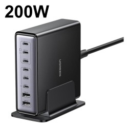 UGREEN 200W 充電器 8ポート Type-C(USB-C×6/USB-A×2) 【タッチモニター搭載】急速充電器