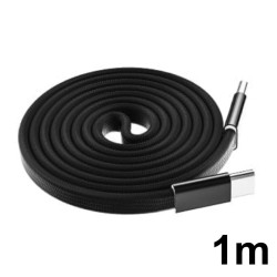 OOOUSE USB-C & USB-C 1m フラットスパイラル ケーブル 240W （ブラック）