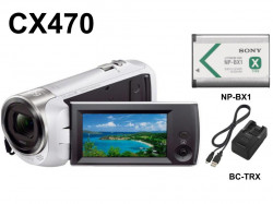 SONY HDR-CX470  白 / BC-TRX / NP-BX1 純正バッテリー セット