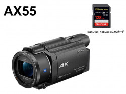 SONY FDR-AX55 （４Kハンディーカム）/ SanDisk  128GB UHS-I U3 SDXCカード