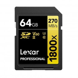 Lexar Professional 64GB  UHS-II 270MB/s 1800x SDXCカード