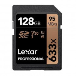 Lexar 128GB Professional 633x SDXC UHS-Iカード (最大読込 95MB/s, 最大書込 45MB/s)