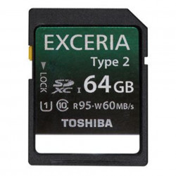 TOSHIBA EXCERIA SDXC メモリカード Type2(64GB)【UHSスピードクラス1】