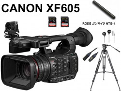 CANON XF605 業務用デジタルビデオカメラ / NEEWER ビデオカメラ三脚  / SDXCカード2枚 / ガンマイク NTG-1セット