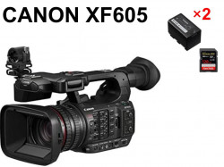 CANON XF605 業務用デジタルビデオカメラ/ 2個BP-A30 バッテリー /128GB SDXCカードセット