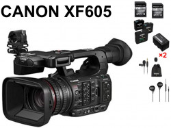CANON XF605 業務用デジタルビデオカメラ / RODE Wireless GO II / ラベリアマイク / バッテリーセット