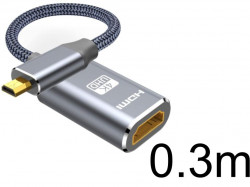 MicroHDMI -HDMI ケーブル30cm (HDMIコンバーターアダプター)