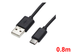 USB TypeA-TypeCケーブル(0.8m)