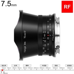 TTArtisan RF 7.5mm F2 Fisheye RFマウント ブラック（ 7.5mm f/2 RF (B) ）