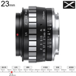 TTArtisan 23mm F1.4 C Xマウント （ブラック × シルバー ）