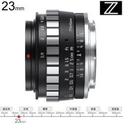 TTArtisan 23mm F1.4 C Zマウント （ブラック × シルバー ）