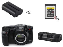 Blackmagic  Cinema Camera 6K /Grip/  NP-F570 バッテリー /SONY CFexpress TypeBメモリーカード 512GBセット_image