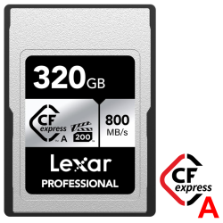 Lexar Professional CFexpress Type A カード320GB SILVER シリーズ 読込：800MB/s 書込：700MB/s VPG200 ビデオ ゴージャス Sony αシリーズ最適