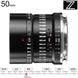 TTArtisan 50mm F0.95 C Zマウント ブラック×シルバー
