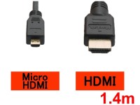 HDMIマイクロケーブル(1.4m)