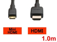 ミニHDMI→HDMIケーブル (1.0m)