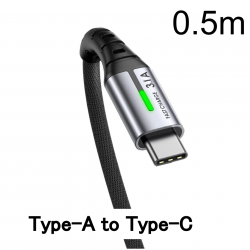 USB-Type A to C（USB3.0）0.5m PD QC 対応 3.1A 急速充電 超高耐久 高速データ転送