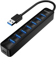 iDsonix USBハブ 3.0 7ポート 5V/3A給電ポート 5Gbps 高速USBハブ PS4対応 Windows/Mac/Linux等対応