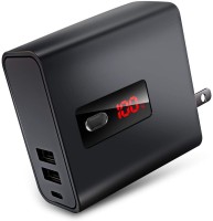 【2in1】 USB急速充電器 モバイルバッテリー 6700mAh 大容量 ACアダプター(黒）