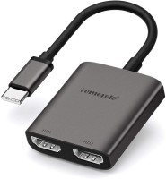 LemoreleUSBタイプCハブ2in 1 USB C HDMIコンバーターアダプター4K @ 60デュアル
