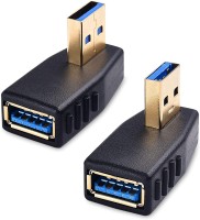 USB3.0 L字型 アダプタ オス メス 左向きと右向き2個セット