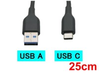 USB Type-C ↔ USBケーブル(25cm)